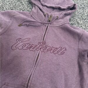 Carhartt Lavender Full-Zip Hoodie with Script Logo